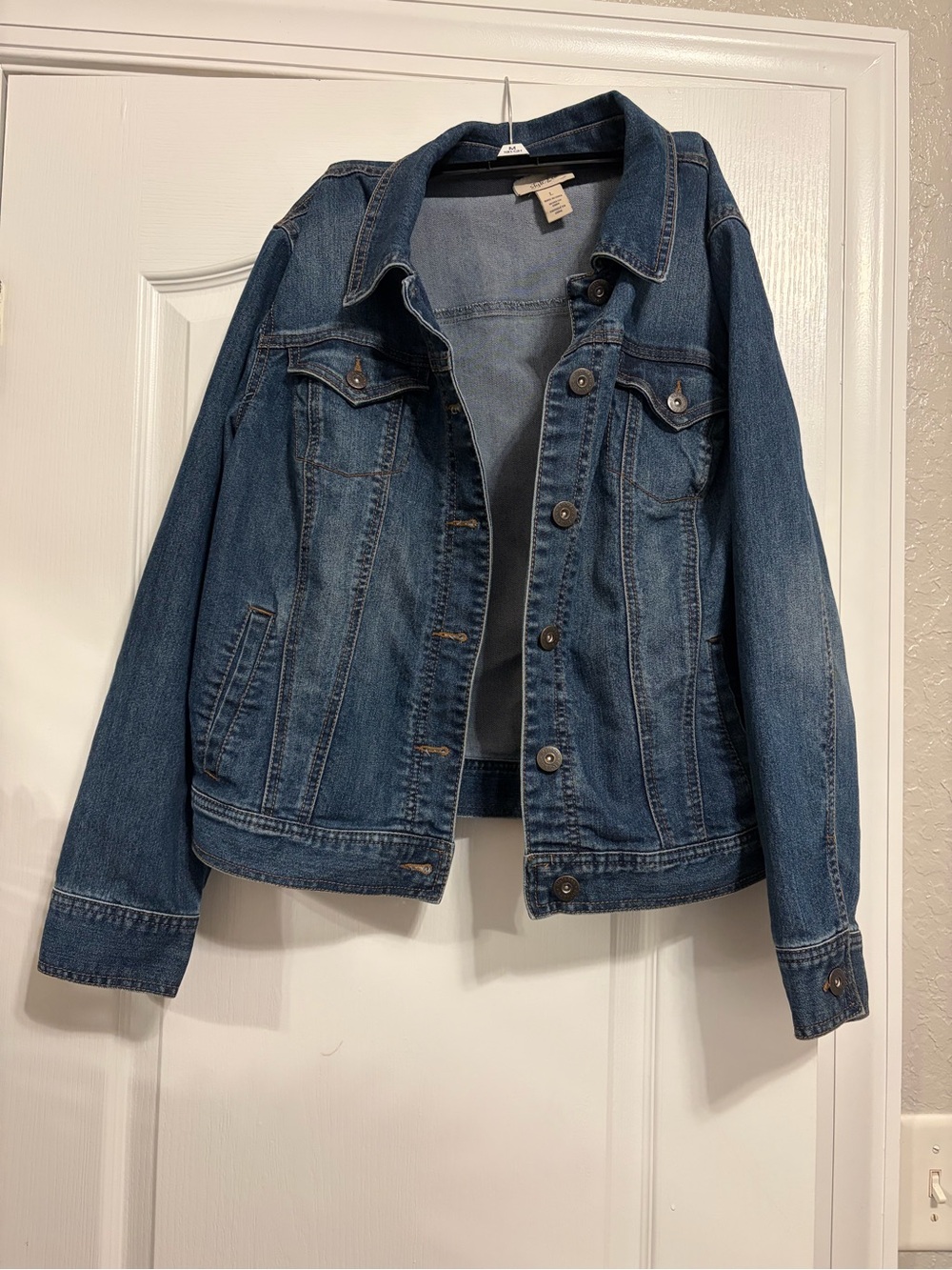 Style & Co. Medium Blue Denim Jacket with Button Front